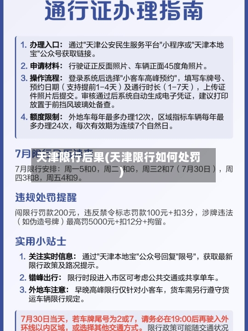 天津限行后果(天津限行如何处罚)