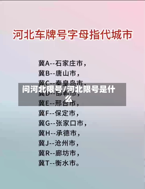 问河北限号/河北限号是什么-第2张图片