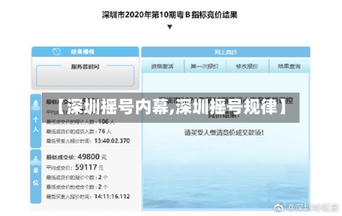 【深圳摇号内幕,深圳摇号规律】