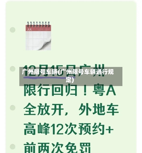 广州限号车辆(广州限号车辆通行规定)