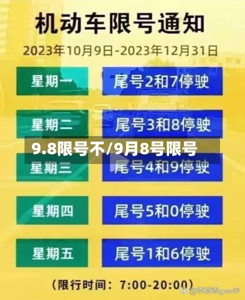 9.8限号不/9月8号限号